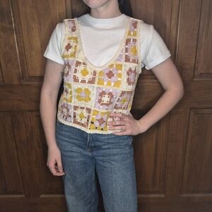 Colorful Crochet Style Top